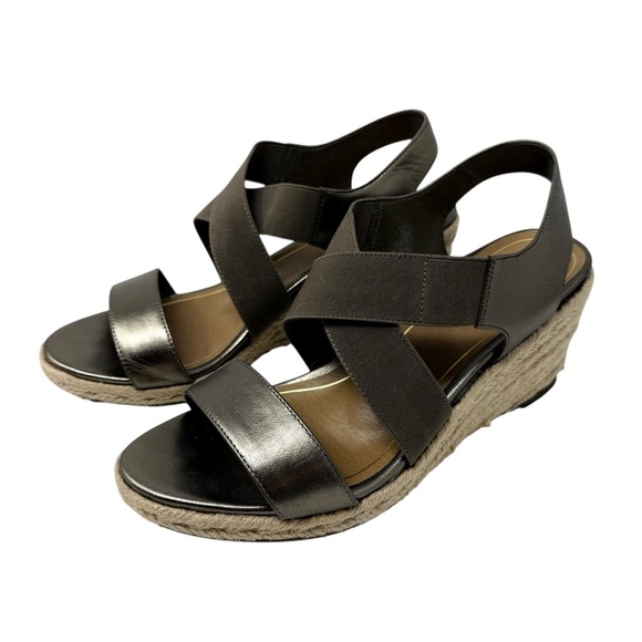 VIONIC Ainsleigh Wedge Sandals Women's size 10 Gold Bronze Platform Heels - Picture 3 of 9